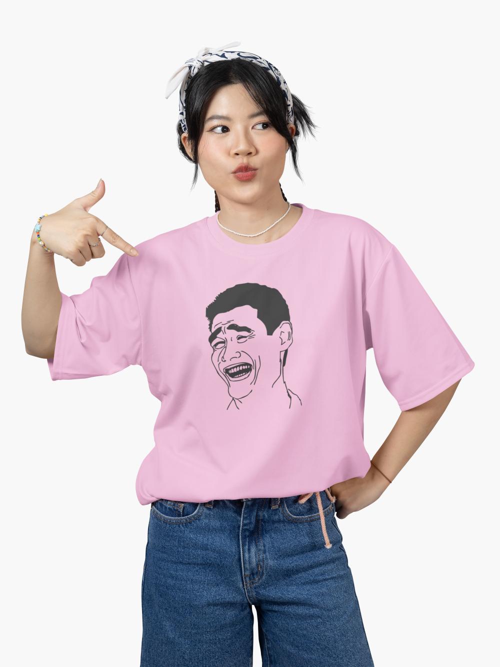 Women's Meme Face T-Shirt Iris Lavender by ZealforTee