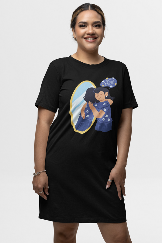 Women's Amazing T-shirt Dress Black by ZealforTee