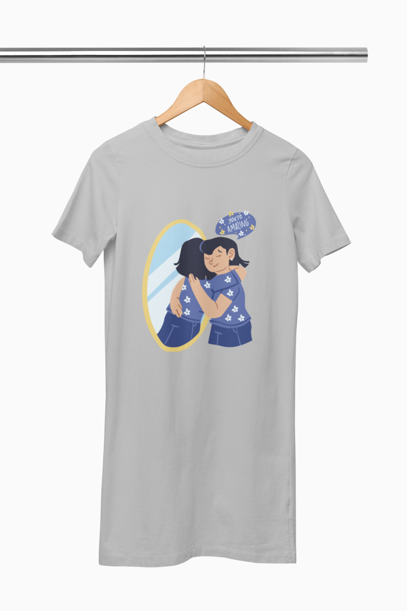 Women's Amazing T-shirt Dress Red by ZealforTee