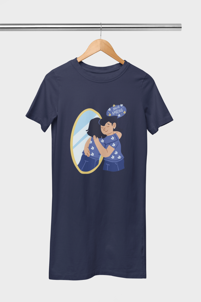 Women's Amazing T-shirt Dress White by ZealforTee