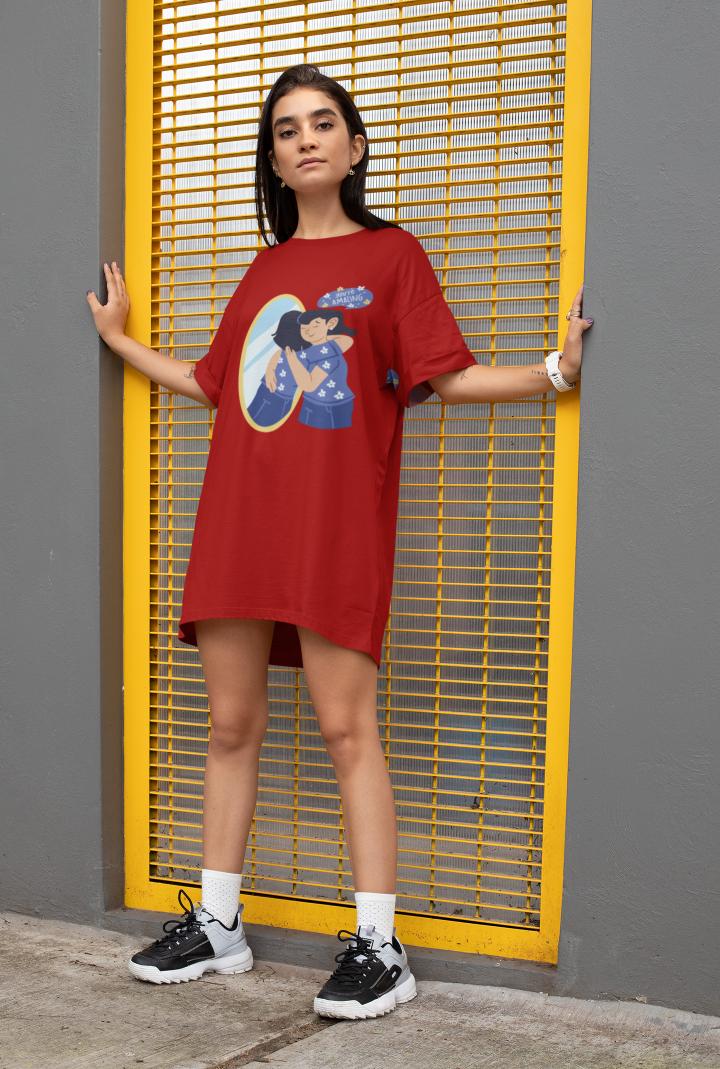 Women's Amazing T-shirt Dress White by ZealforTee