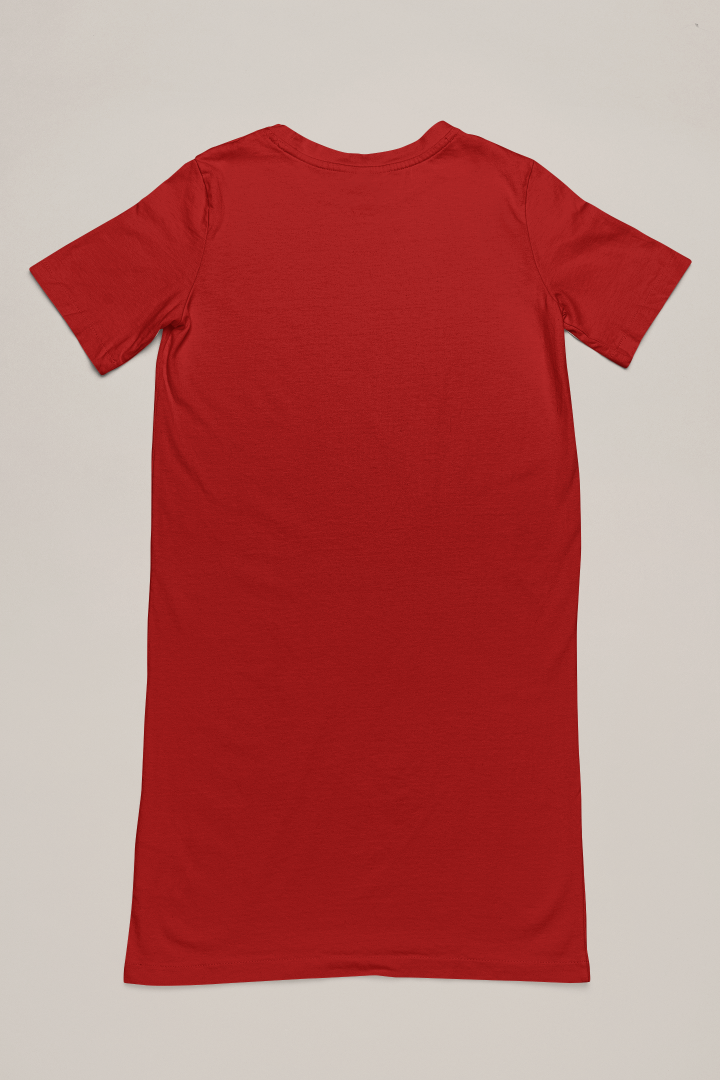Women's Courageous Hiphop T-shirt Dress Red by ZealforTee