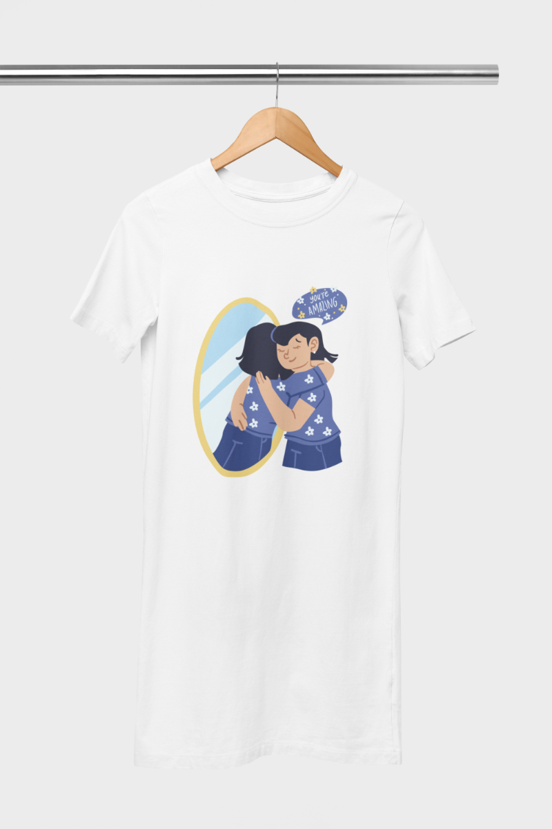 Women's Amazing T-shirt Dress Grey Melange by ZealforTee