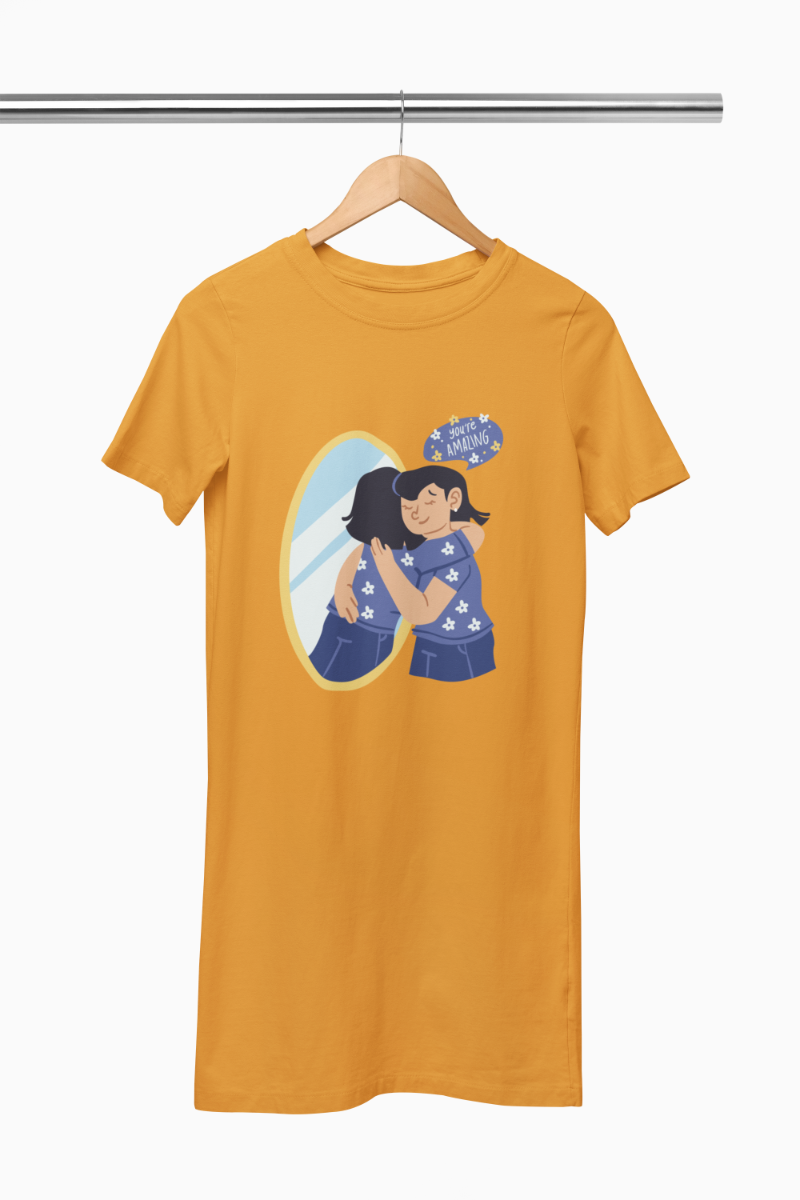 Women's Amazing T-shirt Dress Red by ZealforTee