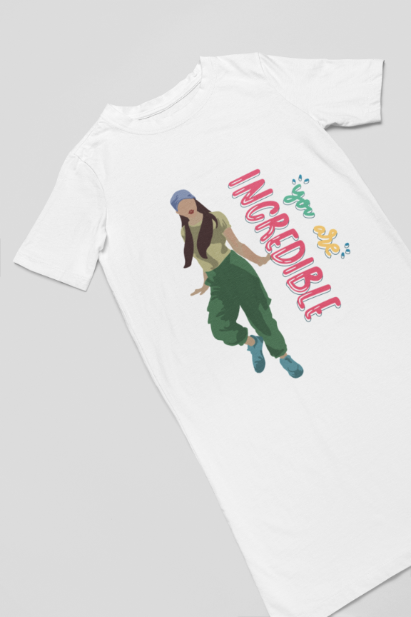 Women's Incredible Boogie T-shirt Dress White by ZealforTee