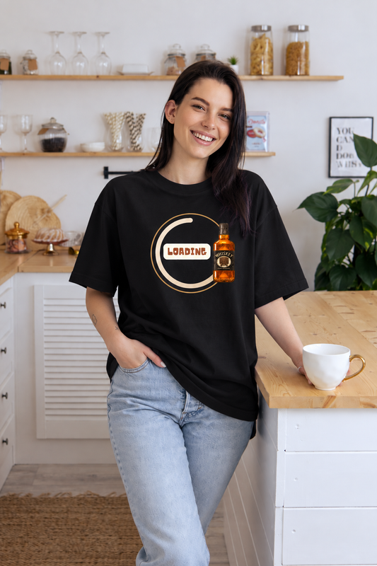 Women Loading… Whiskey Mode Oversized Tshirt
