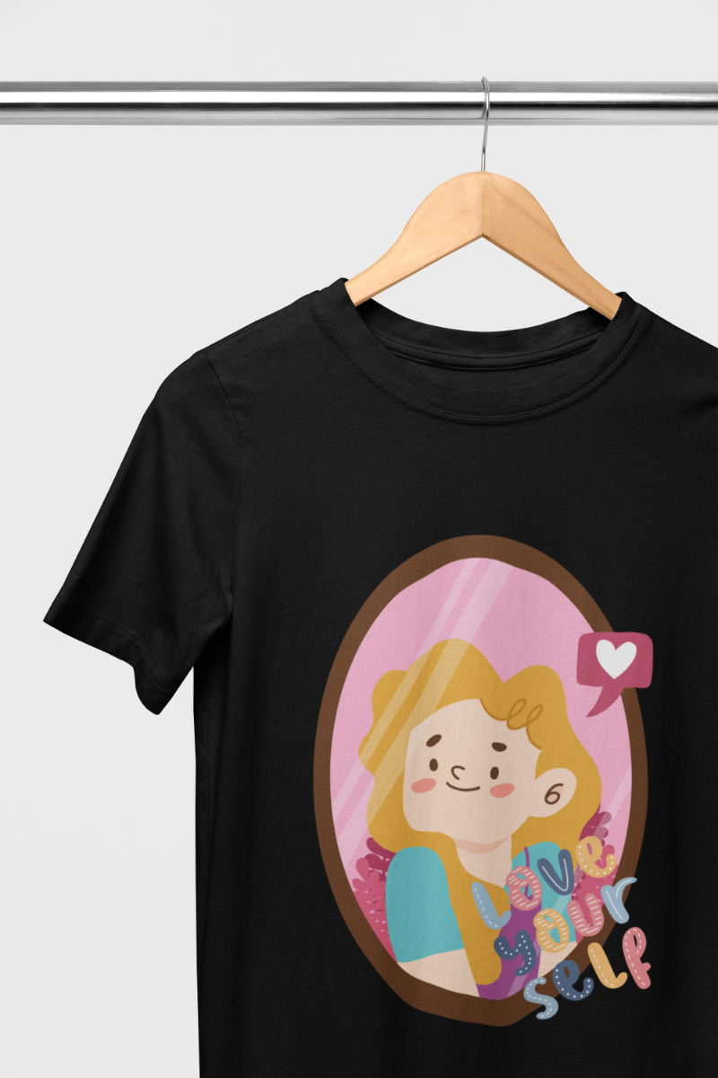 Women's Love Yourself T-shirt Dress White by ZealforTee