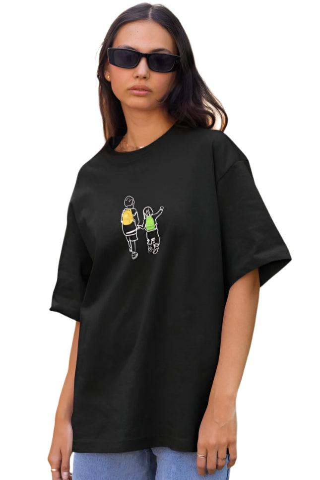Women Siblings Oversized T shirt S by ZealforTee