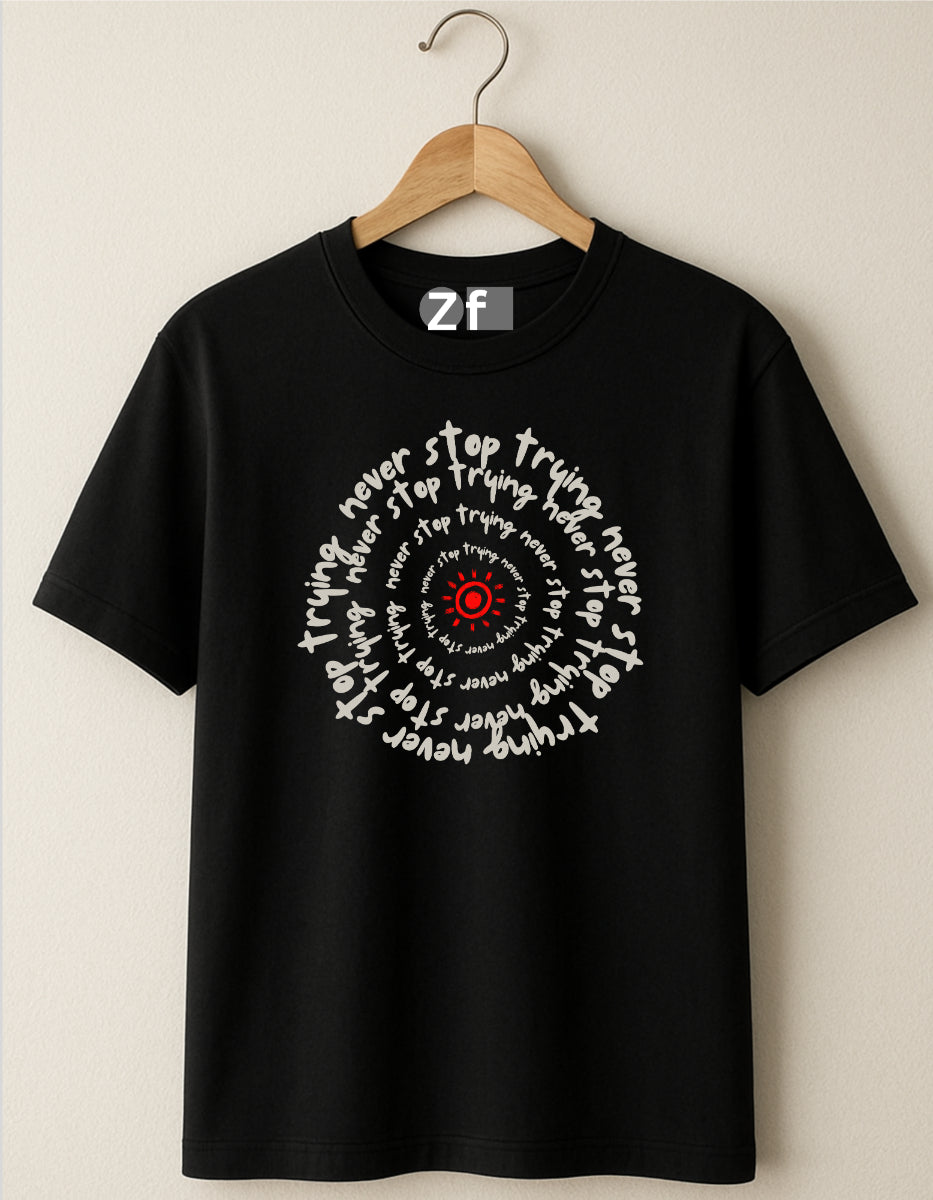 Men Never Stop Trying Oversized T-shirt in Hanger By ZealforTee