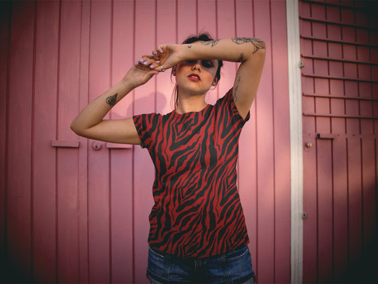 Women's Bloody Red Tiger T shirt