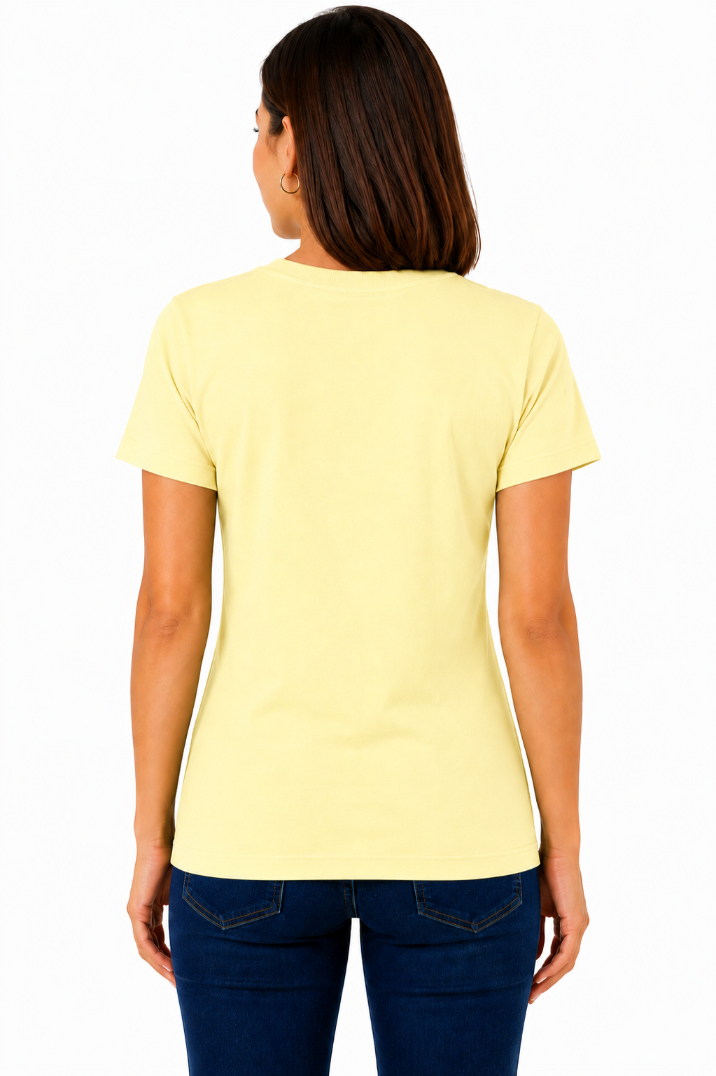 Women Regular fit Solid Color Tshirt