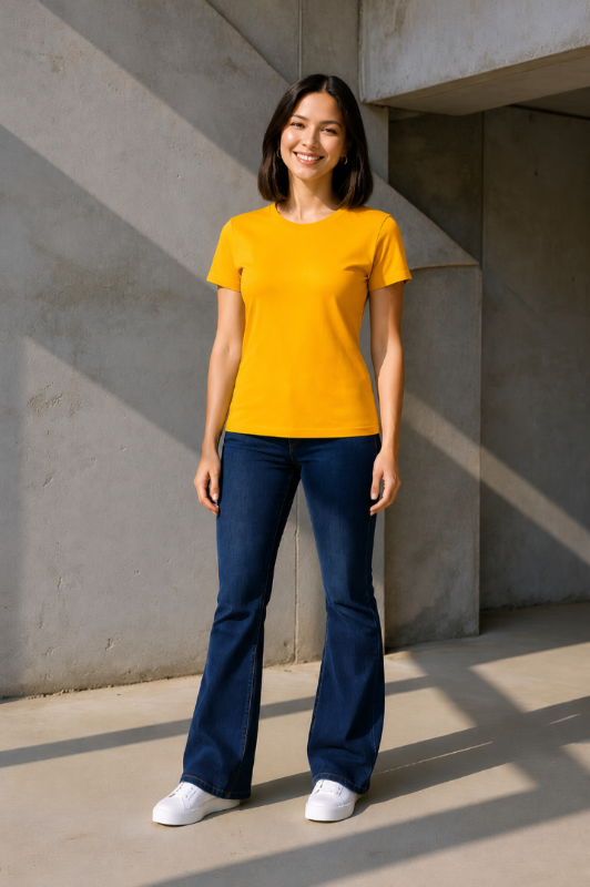 Women Plain Regular fit Tshirt