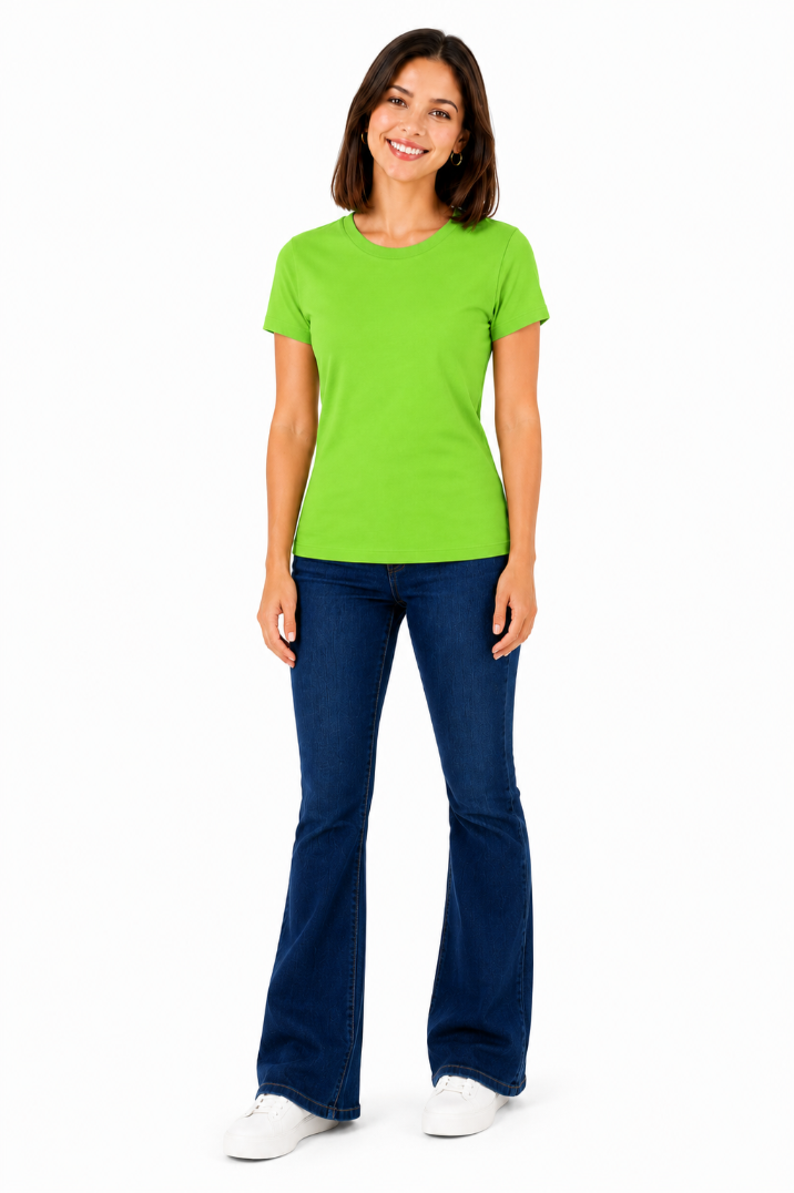 Women Regular fit Solid Color Tshirt
