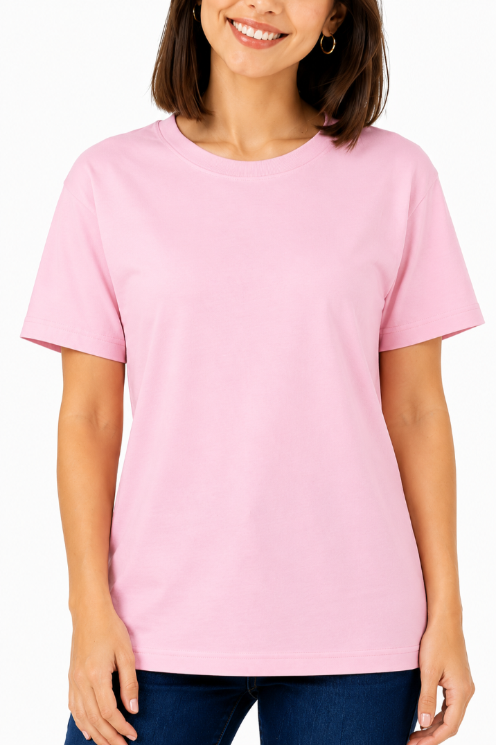 Women Regular fit Solid Color Tshirt