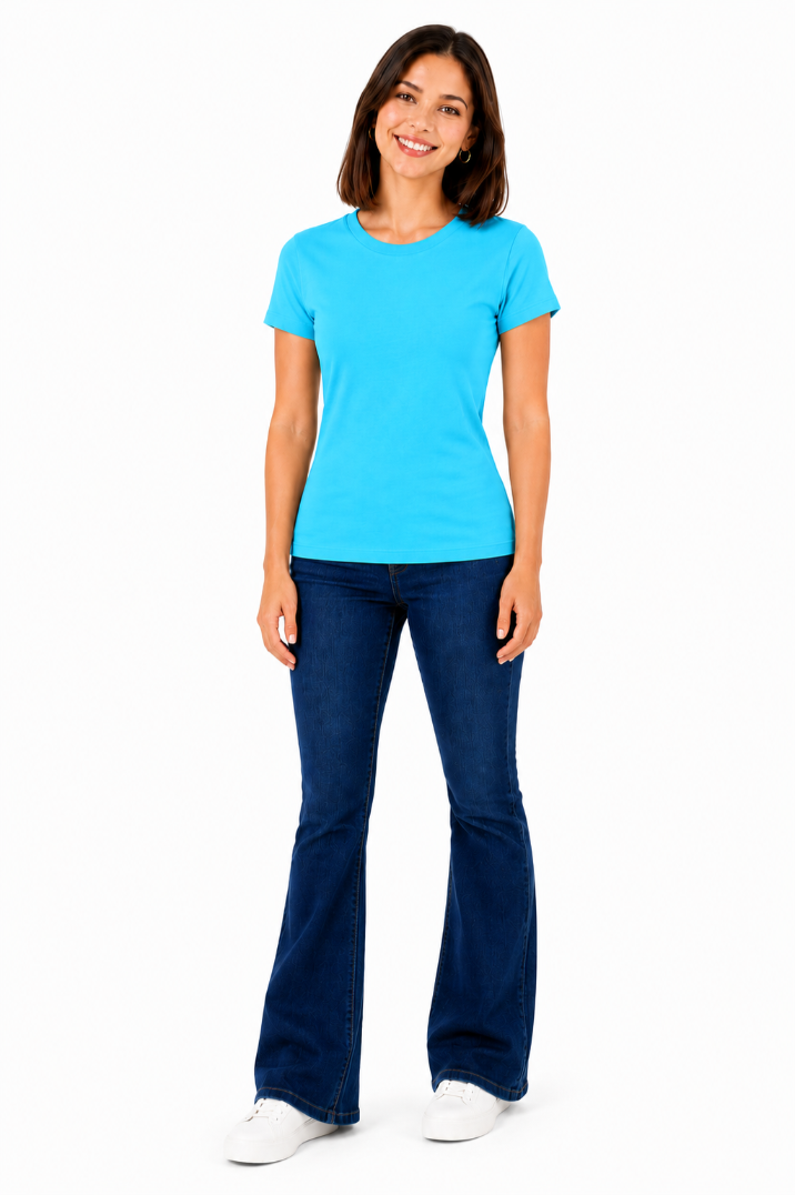 Women Regular fit Solid Color Tshirt