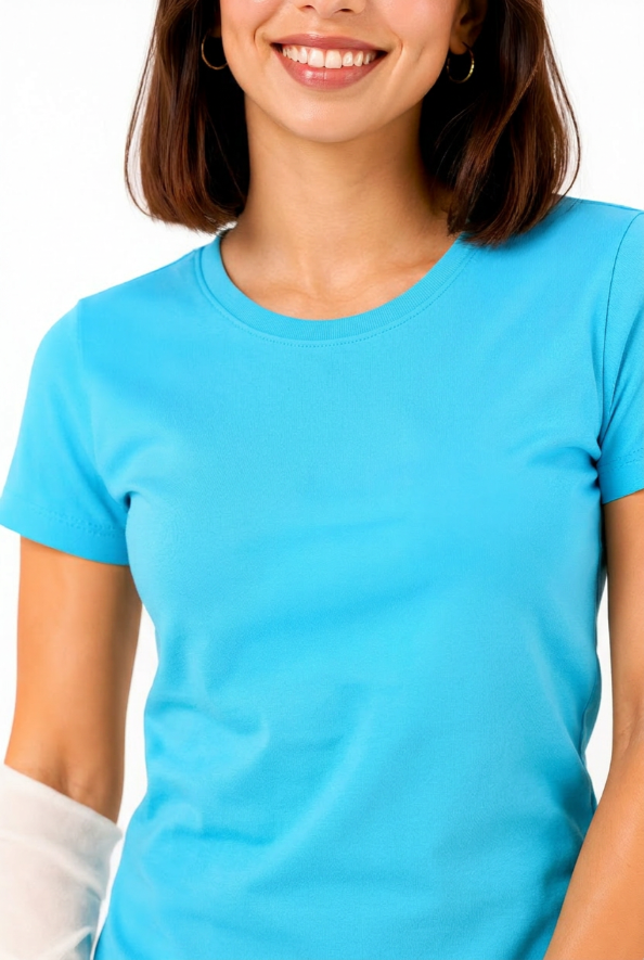 Women Regular fit Solid Color Tshirt