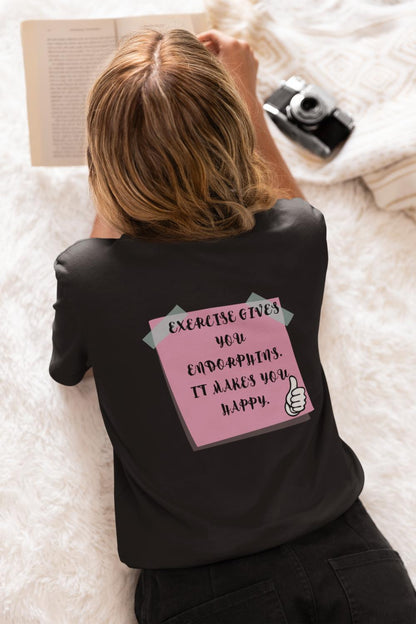 Women's Endorphins T-shirt Black by ZealforTee