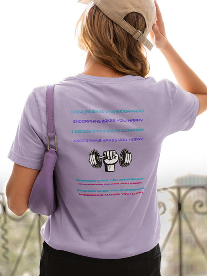 Women's Dumbbell T-shirt Lavender by ZealforTee
