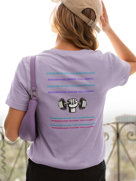 Women's Dumbbell T-shirt Lavender by ZealforTee