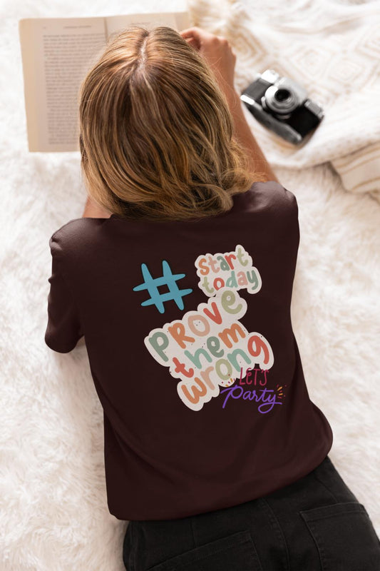 Women's #Party T-shirt Maroon by ZealforTee