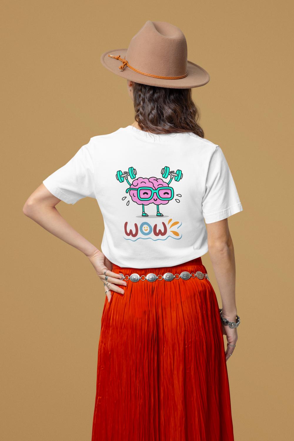 Women's WOW T-shirt White by ZealforTee