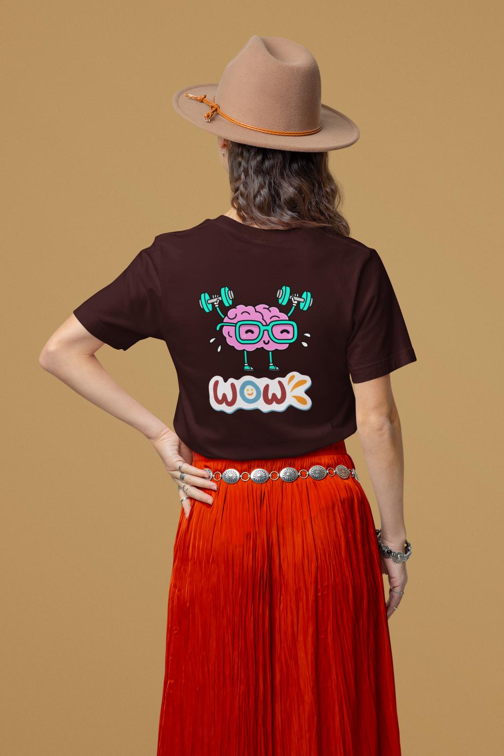 Women's WOW T-shirt Maroon by ZealforTee