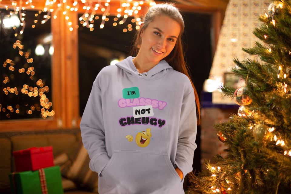 Women's Cheugy Gen-Z Hoodie Sweatshirt Black by ZealforTee