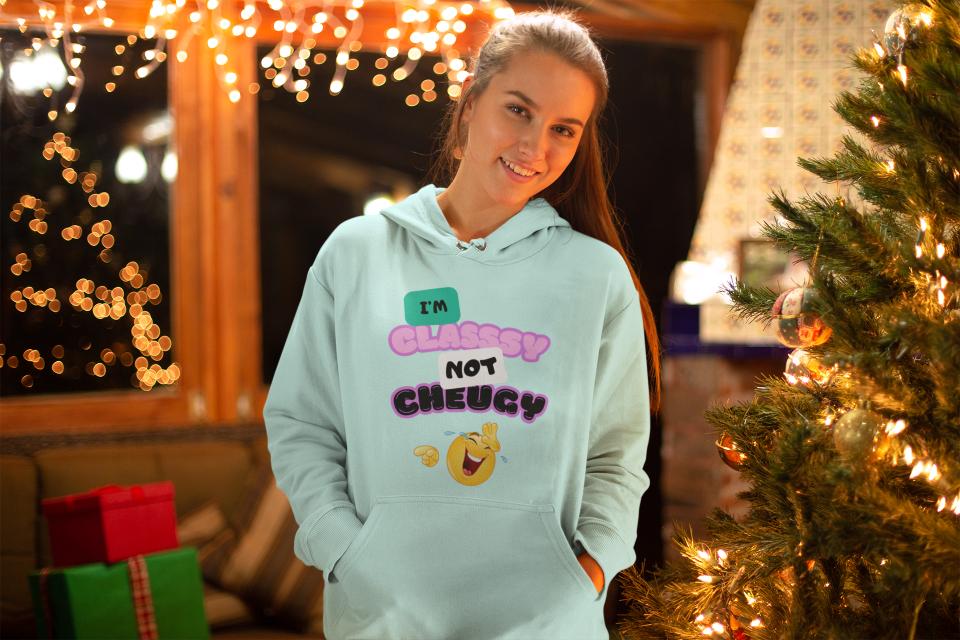 Women's Cheugy Gen-Z Hoodie Sweatshirt Black by ZealforTee