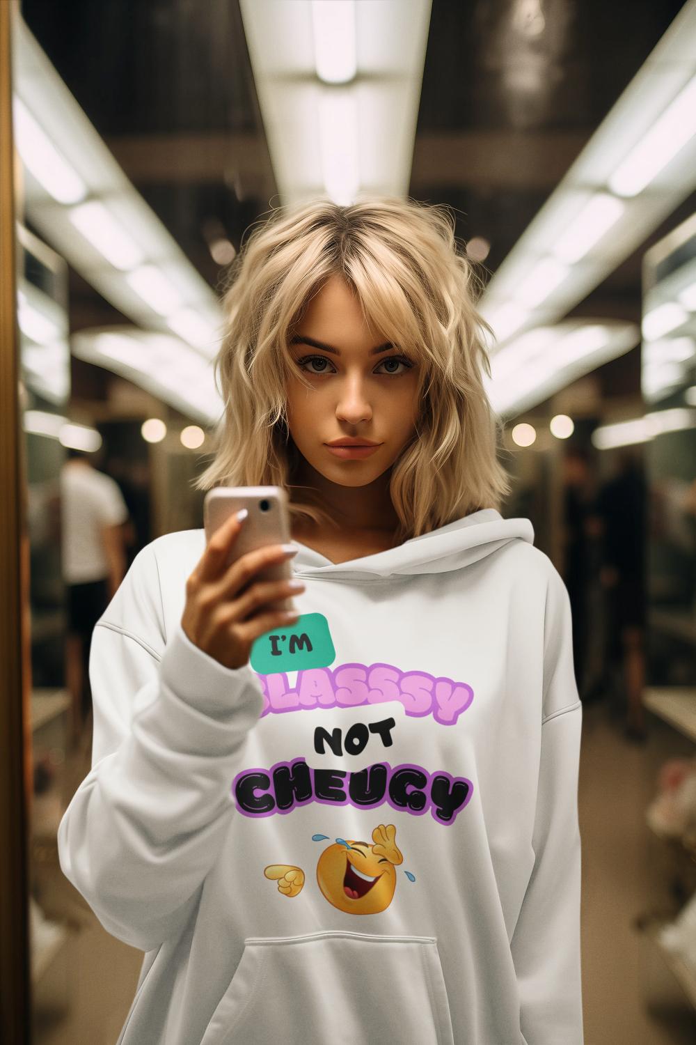 Women's Cheugy Gen-Z Hoodie Sweatshirt Black by ZealforTee