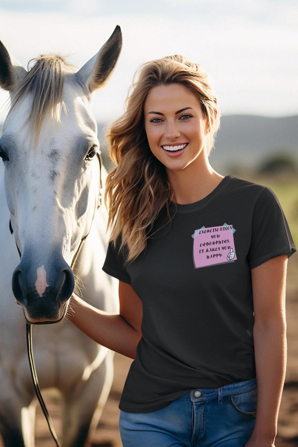 Women's Endorphins T-shirt Black by ZealforTee