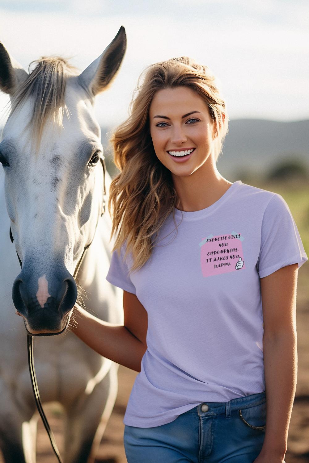 Women's Endorphins T-shirt White by ZealforTee