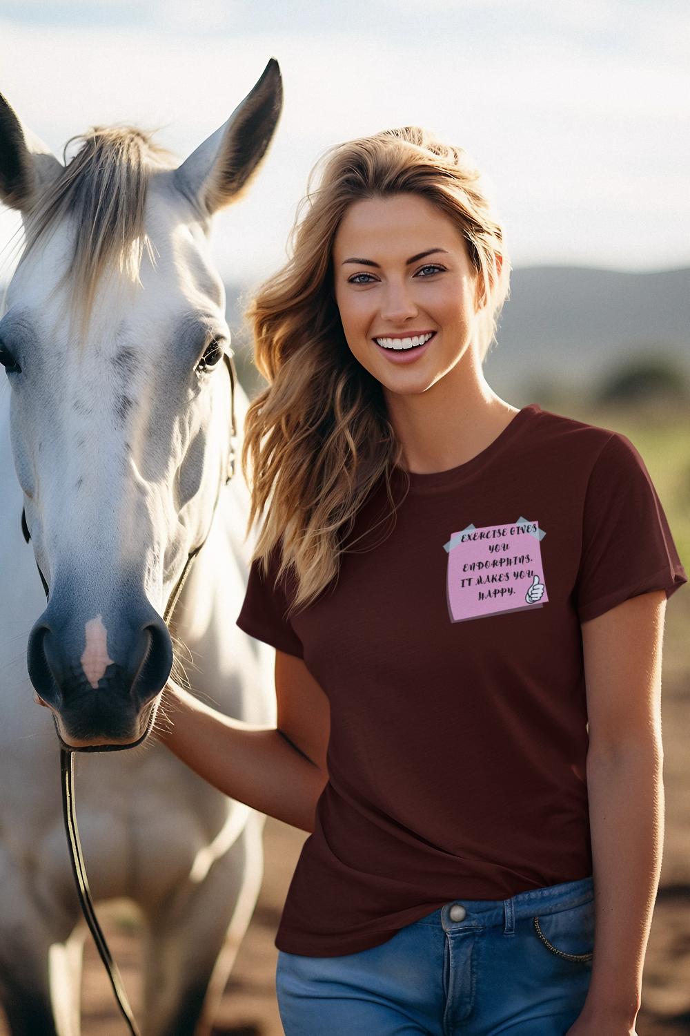 Women's Endorphins T-shirt White by ZealforTee