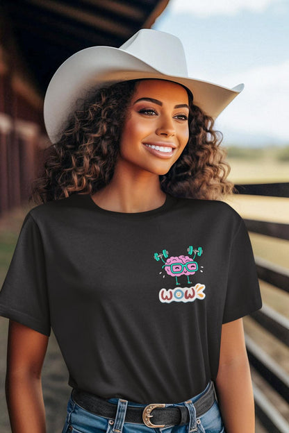 Women's WOW T-shirt White by ZealforTee