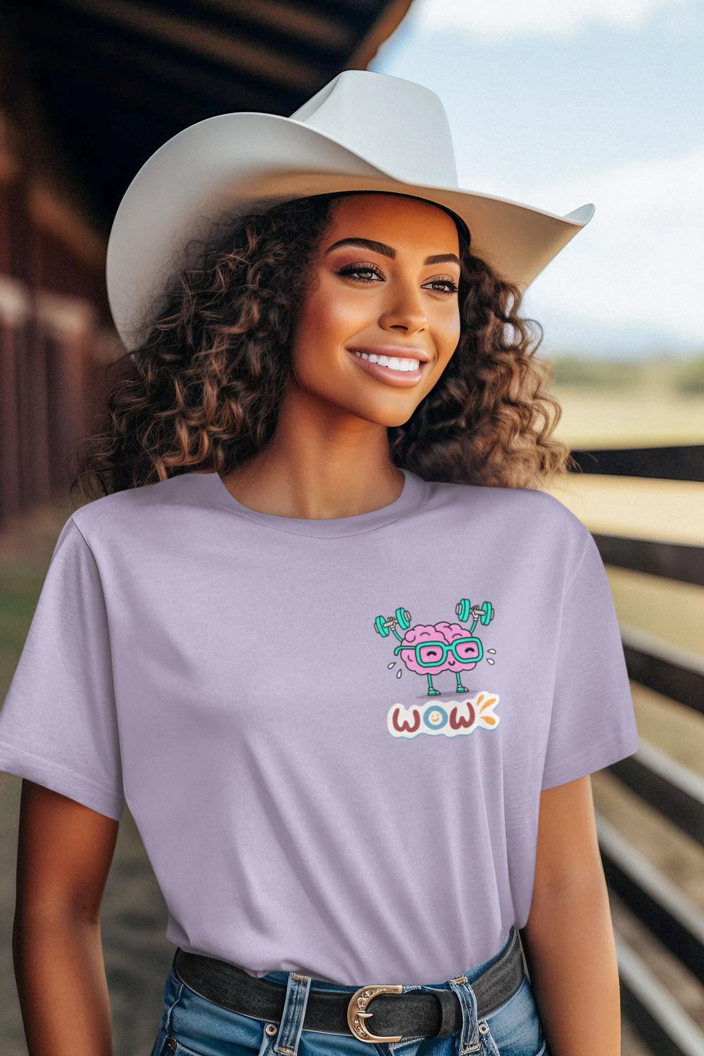 Women's WOW T-shirt Black by ZealforTee