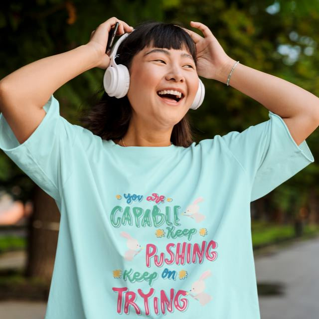 Women's Capable Oversized T shirt Black by ZealforTee