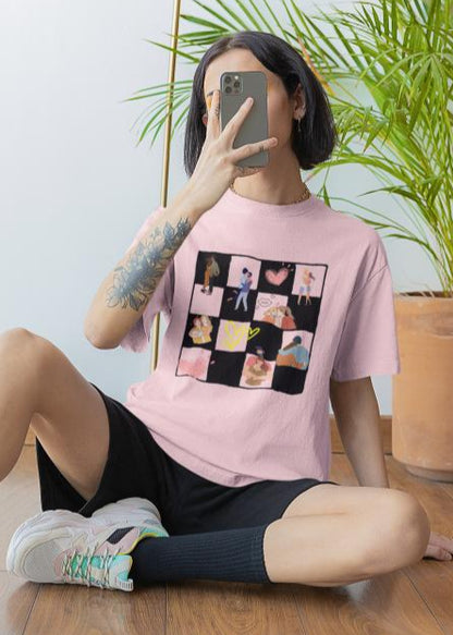 Women's Chess Love Oversized T-shirt Baby Blue by ZealforTee