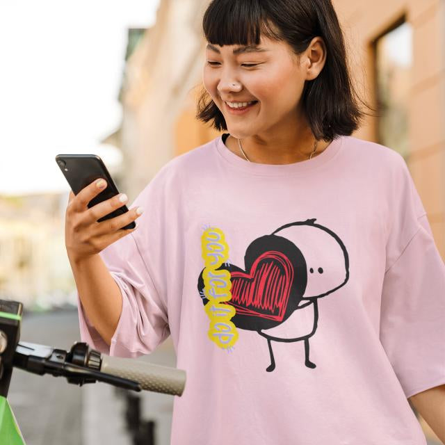 Women's Do It For You Oversized T-shirt Coral by ZealforTee