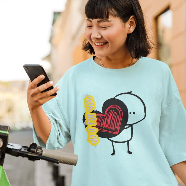 Women's Do It For You Oversized T-shirt Coral by ZealforTee