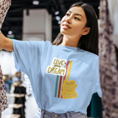 Women's Dream Future Oversized T-shirt Maroon by ZealforTee