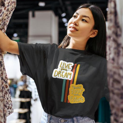 Women's Dream Future Oversized T-shirt Maroon by ZealforTee