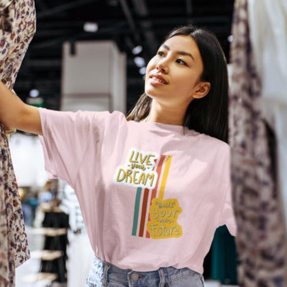 Women's Dream Future Oversized T-shirt Maroon by ZealforTee