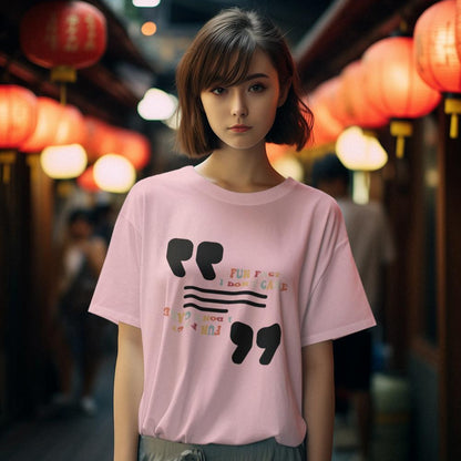 Women's Fun Facts Oversized T shirt Light Baby Pink by ZealforTee