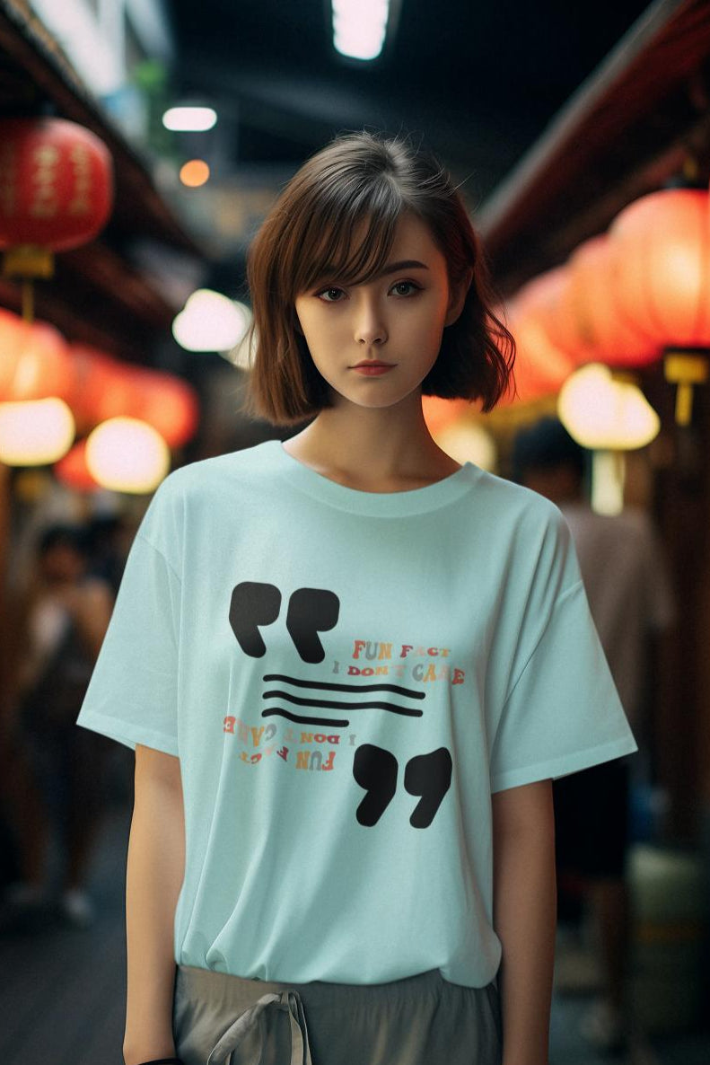 Women's Fun Facts Oversized T shirt Light Baby Pink by ZealforTee