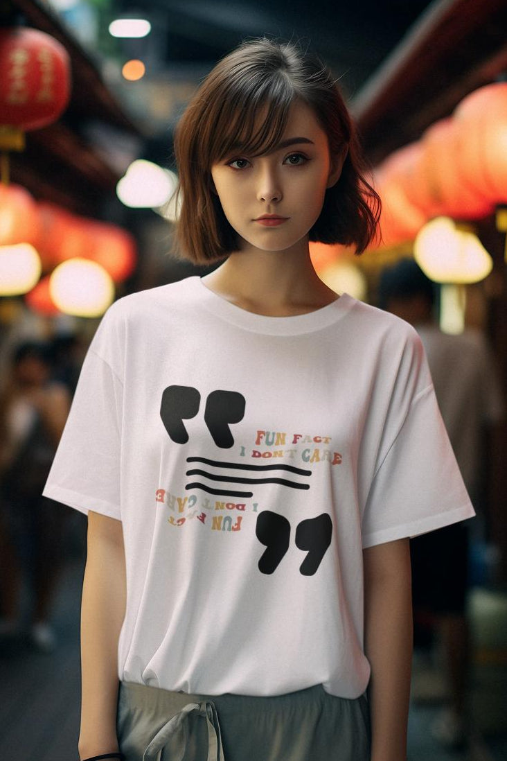 Women's Fun Facts Oversized T shirt White by ZealforTee