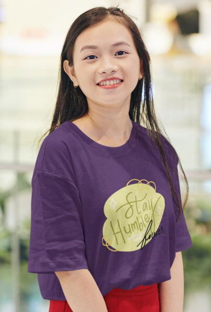 Women's Stay Humble Oversized T-shirt Royal Blue by ZealforTee