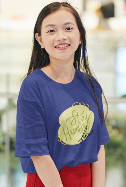 Women's Stay Humble Oversized T-shirt Royal Blue by ZealforTee