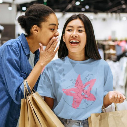 Women's Kiss With Blushing Star Oversized T shirt Mint by ZealforTee