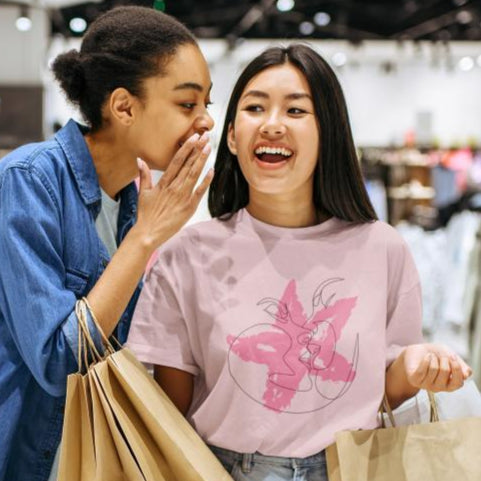 Women's Kiss With Blushing Star Oversized T shirt Mint by ZealforTee