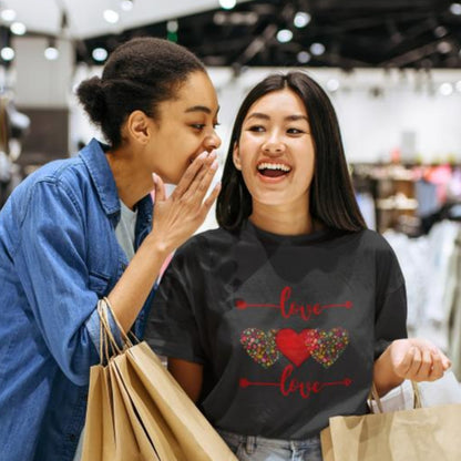Women's Love Square Oversized T shirt Golden Yellow by ZealforTee
