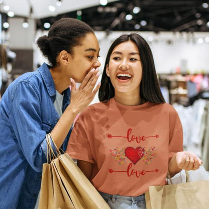 Women's Love Square Oversized T shirt Golden Yellow by ZealforTee